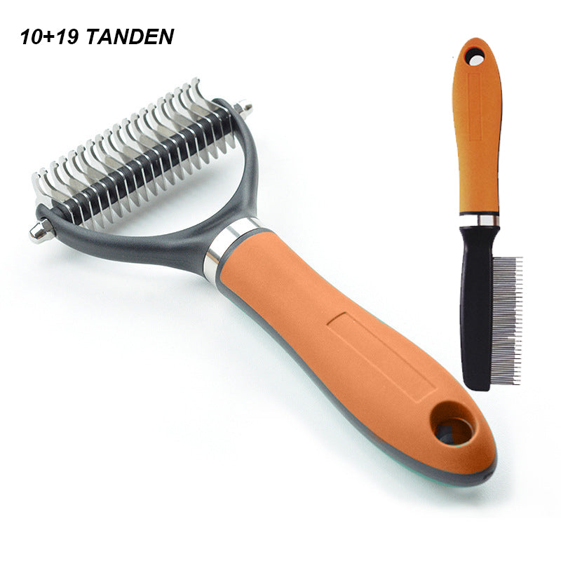 🐾 SPEZIALANGEBOT: 50% RABATT! 🐱 Doppelseitige Fellpflege-Enthaarbürste – Effektiv gegen Losehaar, Sanft zur Haut ✨