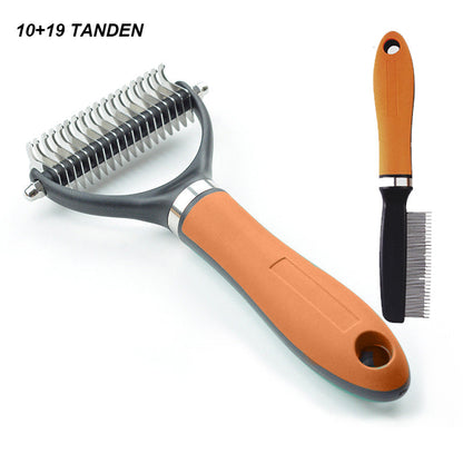 🐾 SPEZIALANGEBOT: 50% RABATT! 🐱 Doppelseitige Fellpflege-Enthaarbürste – Effektiv gegen Losehaar, Sanft zur Haut ✨