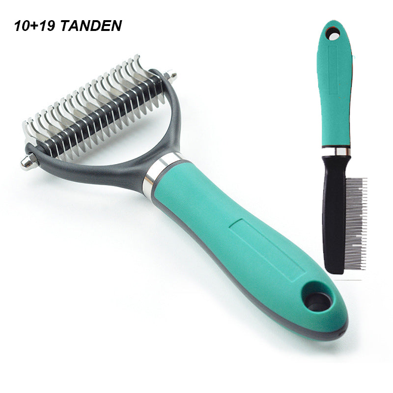 🐾 SPEZIALANGEBOT: 50% RABATT! 🐱 Doppelseitige Fellpflege-Enthaarbürste – Effektiv gegen Losehaar, Sanft zur Haut ✨