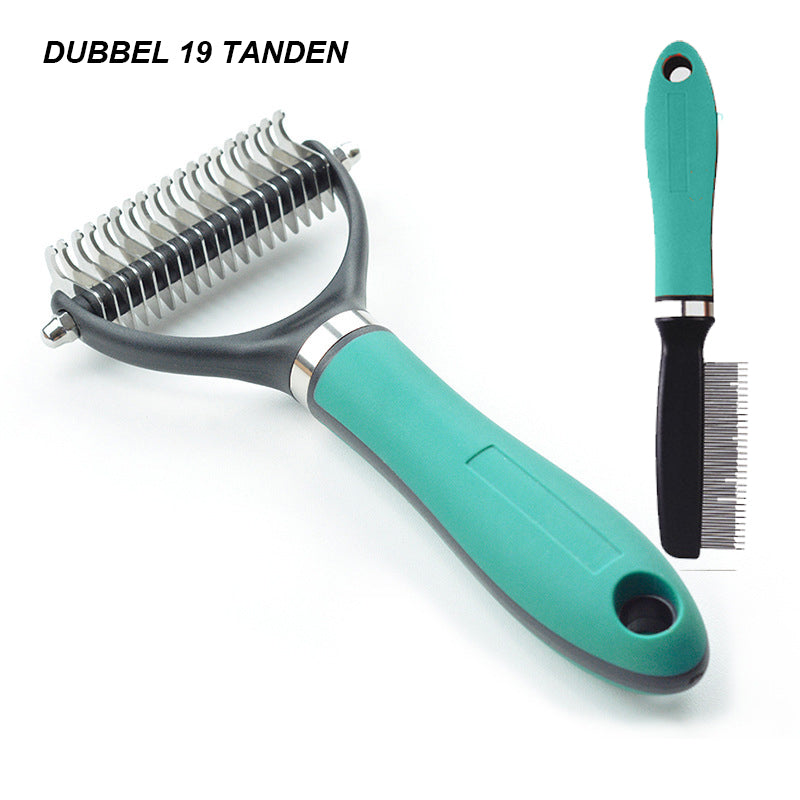 🐾 SPEZIALANGEBOT: 50% RABATT! 🐱 Doppelseitige Fellpflege-Enthaarbürste – Effektiv gegen Losehaar, Sanft zur Haut ✨