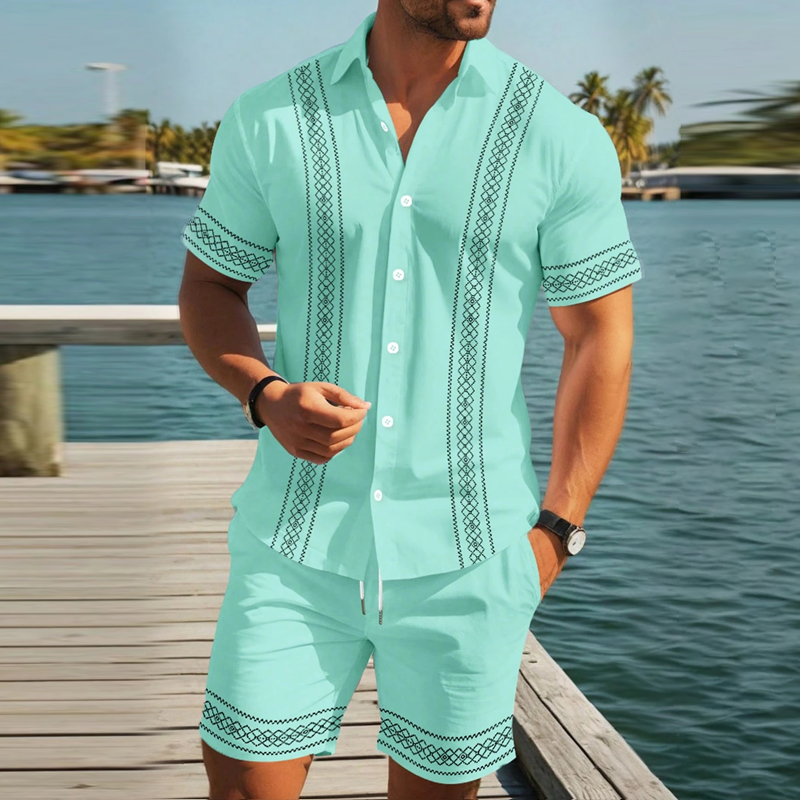 👕 50% RABATT!  2026 Herren-Set aus Kurzarmhemd & Shorts mit Blumenmuster – Leichter Stoff, Lässiger Schnitt & Perfekt Für Warme Sommertage ☀️