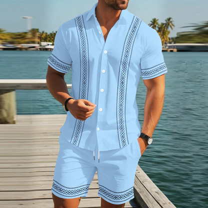 👕 50% RABATT!  2026 Herren-Set aus Kurzarmhemd & Shorts mit Blumenmuster – Leichter Stoff, Lässiger Schnitt & Perfekt Für Warme Sommertage ☀️