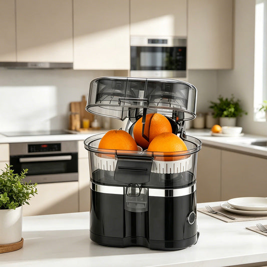 🍹🔥 52% RABATT ⏰ Automatische Zitruspresse mit zwei Ausläufen – frischer Saft in Sekunden 🍊✨