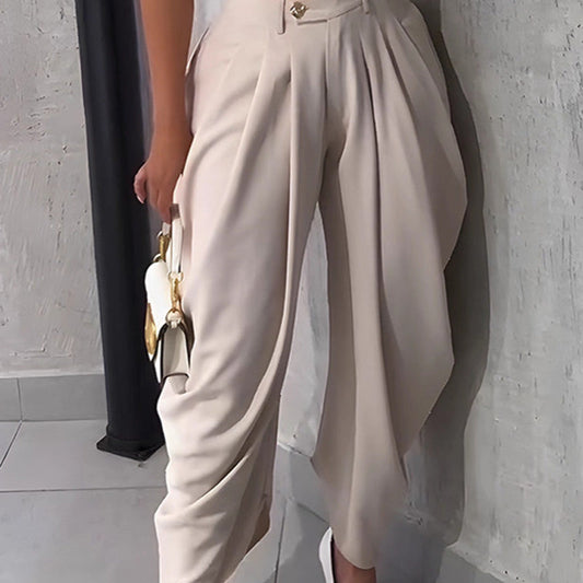 ✨ Hohe Taille Damenhose mit weitem Bein 👖 Lässiger Schnitt für Alltag & Freizeit💃