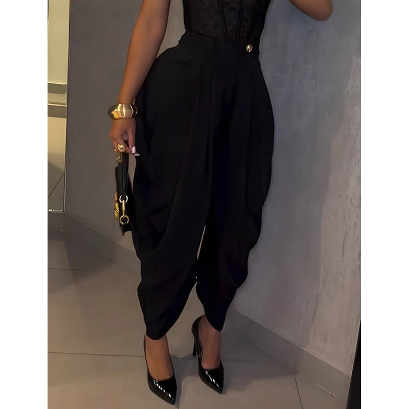 ✨ Hohe Taille Damenhose mit weitem Bein 👖 Lässiger Schnitt für Alltag & Freizeit💃
