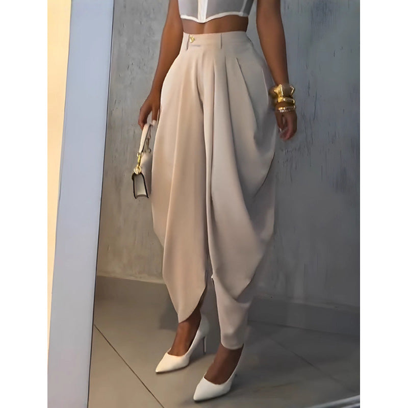 ✨ Hohe Taille Damenhose mit weitem Bein 👖 Lässiger Schnitt für Alltag & Freizeit💃