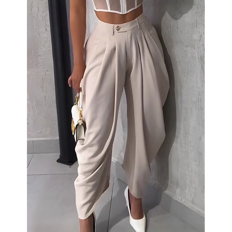 ✨ Hohe Taille Damenhose mit weitem Bein 👖 Lässiger Schnitt für Alltag & Freizeit💃