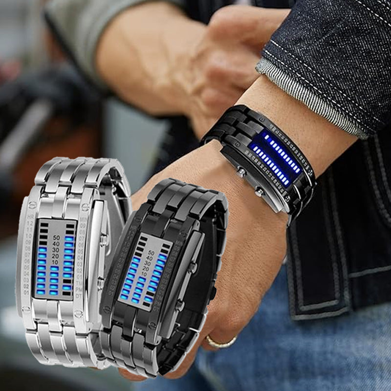 ⌚ LIMITED-TIME 53% RABATT! ✨ Herren Binary-Uhr – LED, Wasserdicht, Modern, Leicht ✨