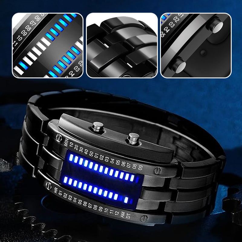 ⌚ LIMITED-TIME 53% RABATT! ✨ Herren Binary-Uhr – LED, Wasserdicht, Modern, Leicht ✨