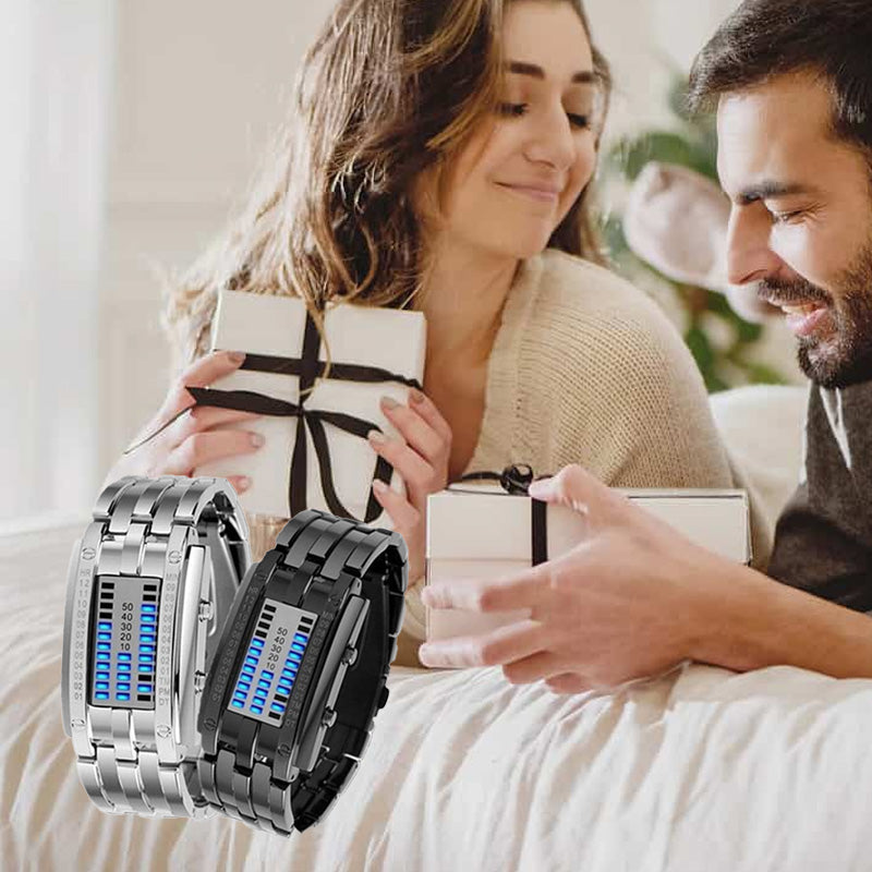 ⌚ LIMITED-TIME 53% RABATT! ✨ Herren Binary-Uhr – LED, Wasserdicht, Modern, Leicht ✨