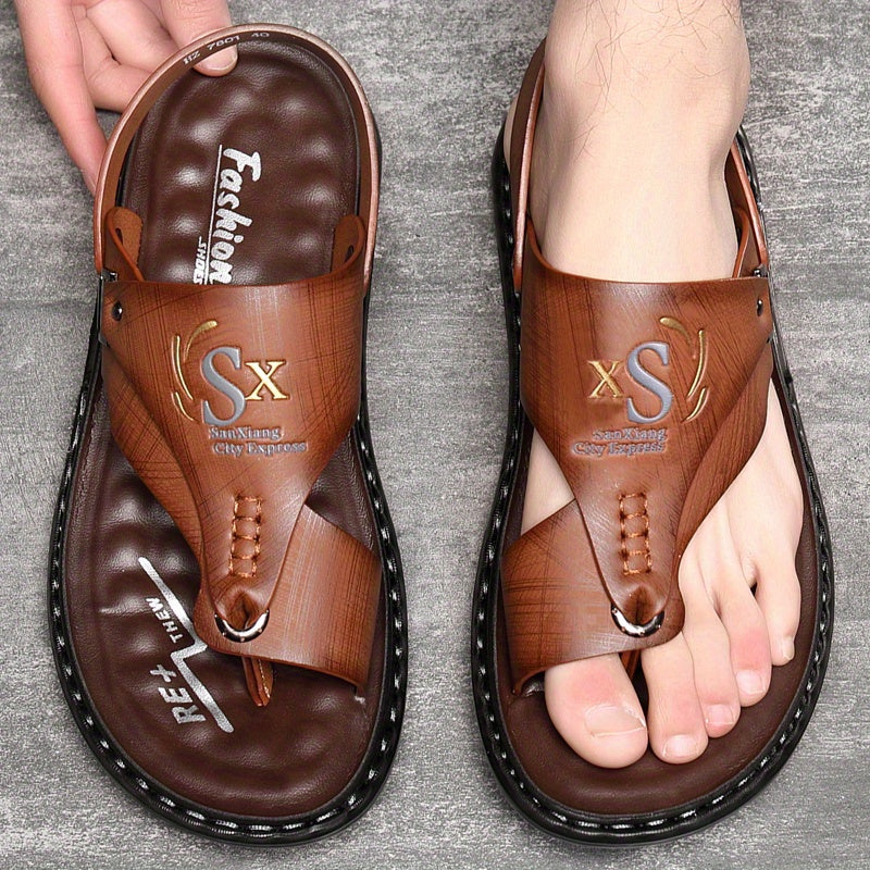👞  Atmungsaktive Outdoor-Sandalen aus Weichem Leder in Übergrößen für Herren – Bequeme Passform, Rutschfeste Sohle & Ideal Für Lange Spaziergänge 🚶‍♂️