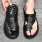 👞  Atmungsaktive Outdoor-Sandalen aus Weichem Leder in Übergrößen für Herren – Bequeme Passform, Rutschfeste Sohle & Ideal Für Lange Spaziergänge 🚶‍♂️