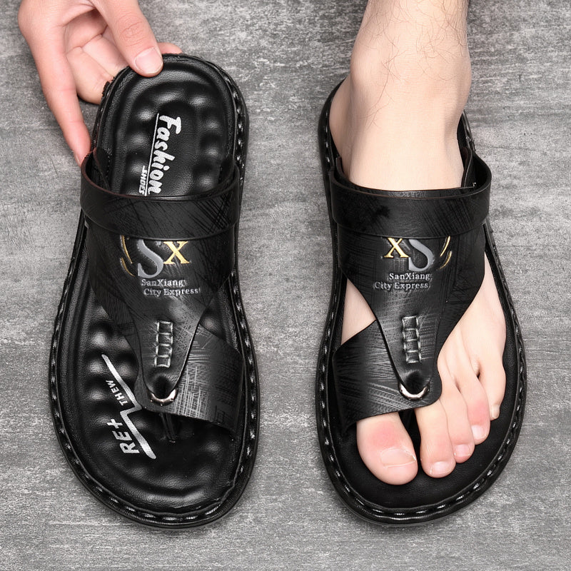 👞  Atmungsaktive Outdoor-Sandalen aus Weichem Leder in Übergrößen für Herren – Bequeme Passform, Rutschfeste Sohle & Ideal Für Lange Spaziergänge 🚶‍♂️