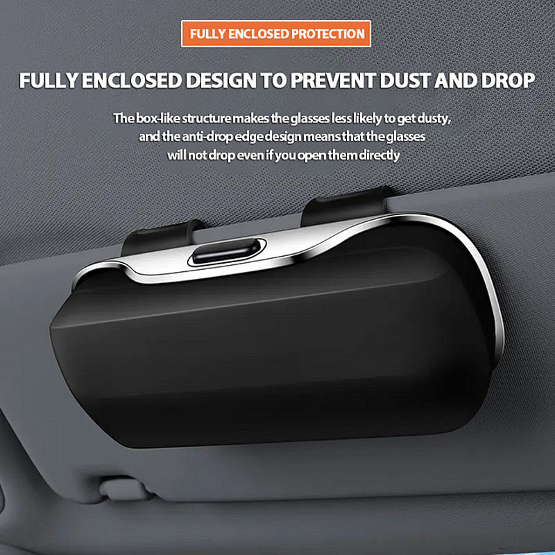 🕶️ KAUFE 2, ERHALTE 1 GRATIS! 🚗 Auto Sonnenblenden-Brillenbox – Universelle Passform, schützt Sonnenbrillen – Einfacher Zugriff, weiches Innenfutter & rutschfeste Halterung – bezahlen per Nachnahme ✅