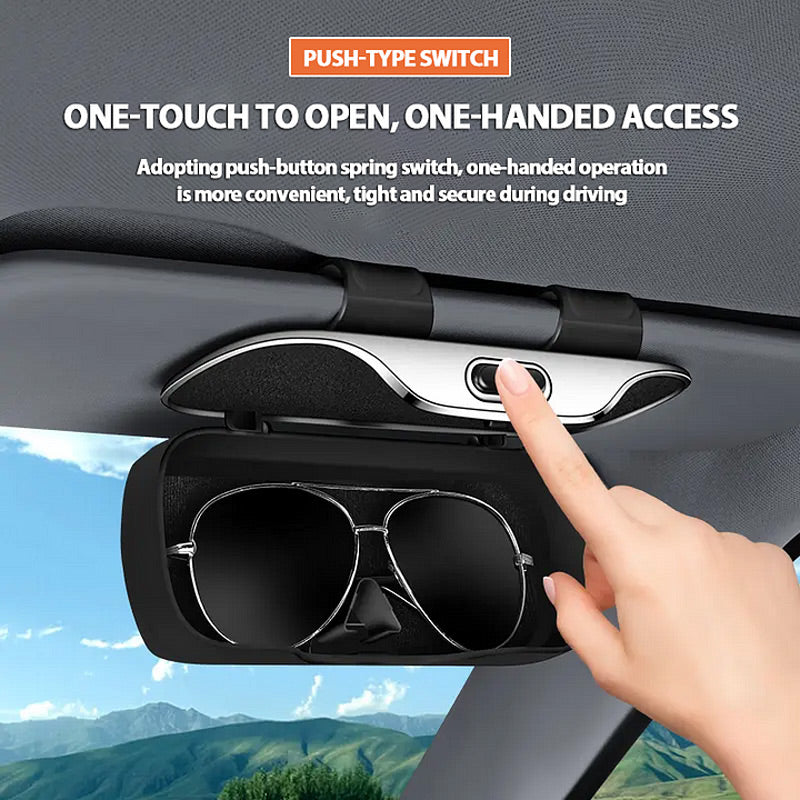 🕶️ KAUFE 2, ERHALTE 1 GRATIS! 🚗 Auto Sonnenblenden-Brillenbox – Universelle Passform, schützt Sonnenbrillen – Einfacher Zugriff, weiches Innenfutter & rutschfeste Halterung – bezahlen per Nachnahme ✅