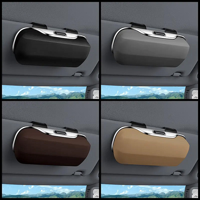 🕶️ KAUFE 2, ERHALTE 1 GRATIS! 🚗 Auto Sonnenblenden-Brillenbox – Universelle Passform, schützt Sonnenbrillen – Einfacher Zugriff, weiches Innenfutter & rutschfeste Halterung – bezahlen per Nachnahme ✅