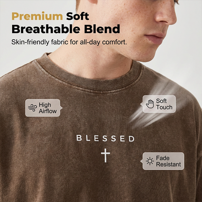 👕✝️ 50% RABATT! Vintage-T-Shirt für Herren mit Kreuz- und Buchstabenprint – Lässig, ausdrucksstark & mit persönlicher Note ✨