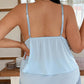 🥳HEISSER VERKAUF 2026🥳💞ÜBER 50.000 VERKAUFT!👗🌸Pyjama-Set aus Top und Shorts mit Spitzenbesatz – Weicher, satinartiger Stoff, verstellbare Träger und V-Ausschnitt.