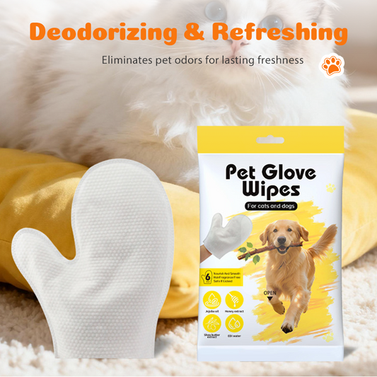 ✨🛁Pflegehandschuhtücher für Hunde und Katzen – 6 Stück/Packung