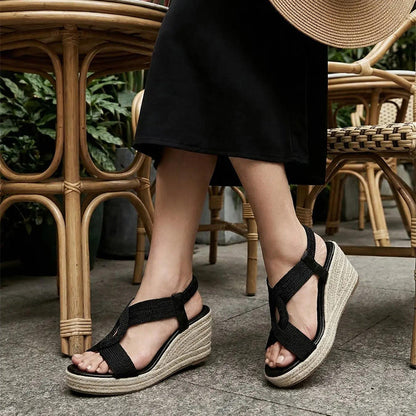 👡 AKTION: 50% AUF BOHO-SANDALEN! 👢 Geflochtene Keilabsatz-Sandalen für Damen – Mit Jute & gepolstertem Fußbett 🌼