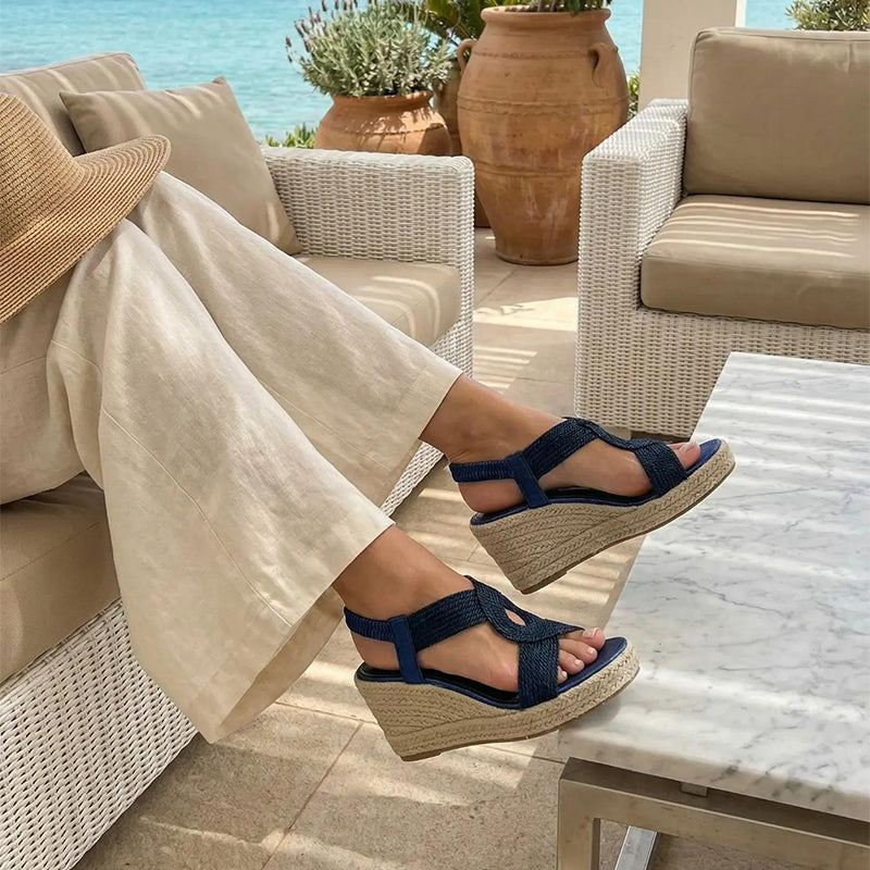 👡 AKTION: 50% AUF BOHO-SANDALEN! 👢 Geflochtene Keilabsatz-Sandalen für Damen – Mit Jute & gepolstertem Fußbett 🌼