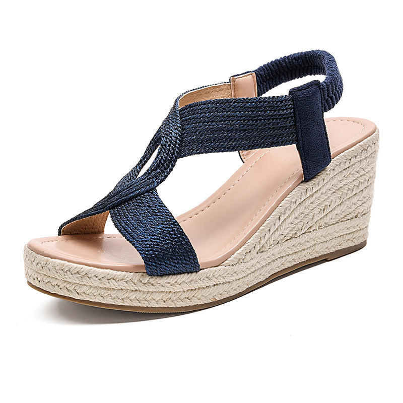 👡 AKTION: 50% AUF BOHO-SANDALEN! 👢 Geflochtene Keilabsatz-Sandalen für Damen – Mit Jute & gepolstertem Fußbett 🌼
