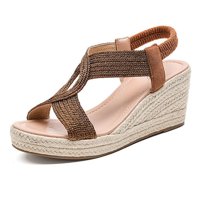 👡 AKTION: 50% AUF BOHO-SANDALEN! 👢 Geflochtene Keilabsatz-Sandalen für Damen – Mit Jute & gepolstertem Fußbett 🌼