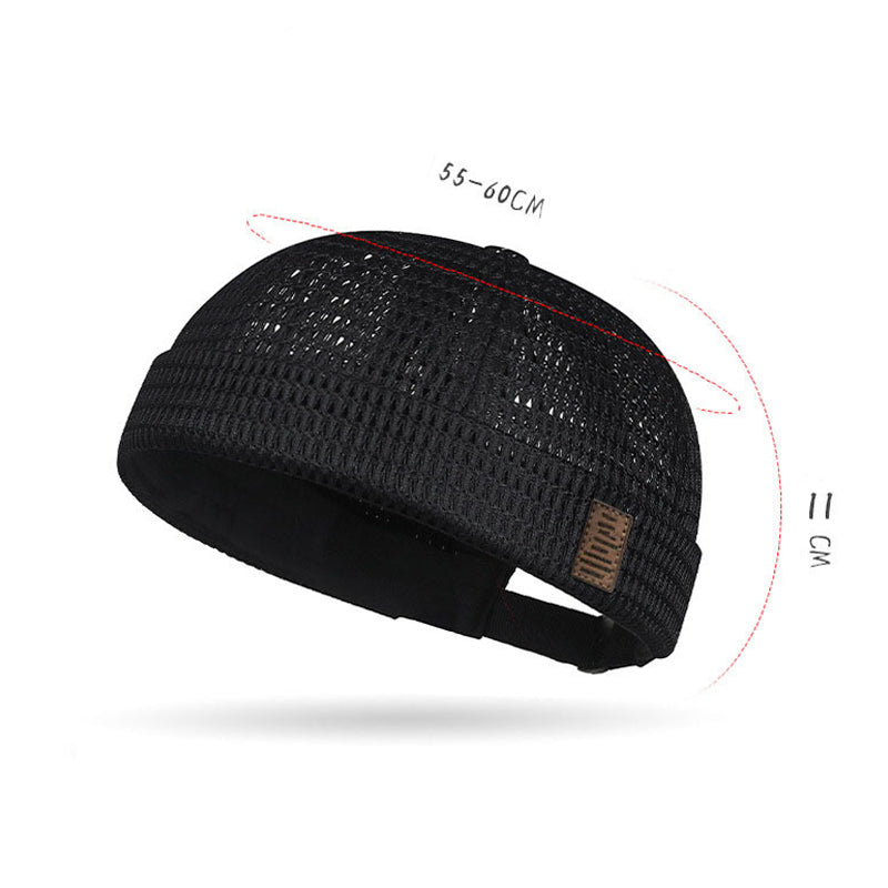 🔥 55% RABATT! 👒 Retro Brimless Cap – Atmungsaktives Mesh, Verstellbar, Ultra-Leicht 🌞