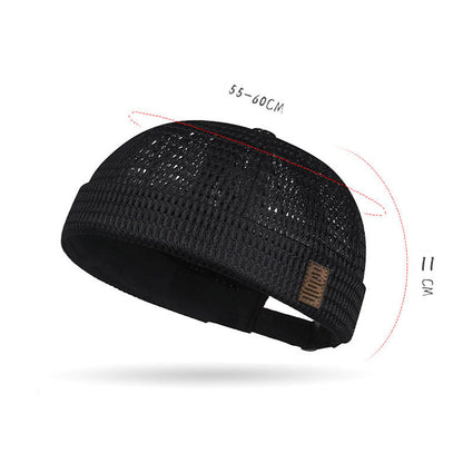 🔥 55% RABATT! 👒 Retro Brimless Cap – Atmungsaktives Mesh, Verstellbar, Ultra-Leicht 🌞