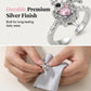 Vintage verstellbares Schwert-durchsticht-Herz-Ring-Set