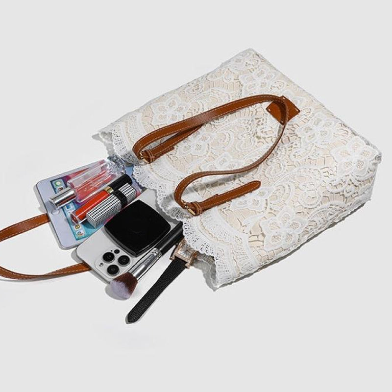 👜 50% RABATT! 👛 Elegante Spitzen-Tote-Bag mit Großem Fassungsvermögen – Stilvolles Design, Robuste Verarbeitung & Ideal Für Einkäufe, Strand & Alltag 🏖️