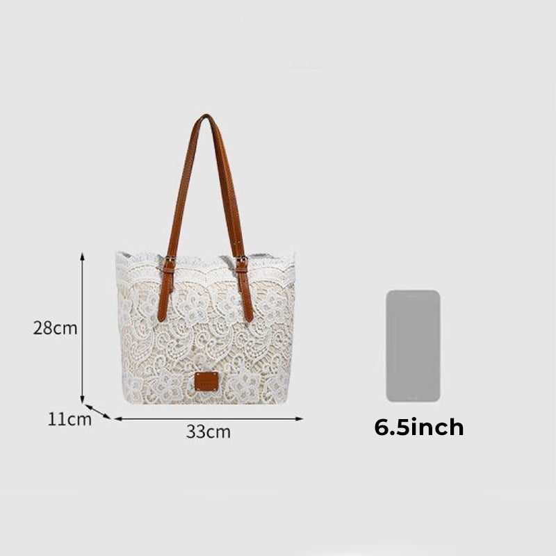 👜 50% RABATT! 👛 Elegante Spitzen-Tote-Bag mit Großem Fassungsvermögen – Stilvolles Design, Robuste Verarbeitung & Ideal Für Einkäufe, Strand & Alltag 🏖️