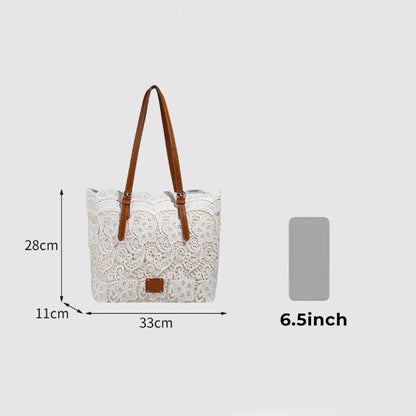 👜 50% RABATT! 👛 Elegante Spitzen-Tote-Bag mit Großem Fassungsvermögen – Stilvolles Design, Robuste Verarbeitung & Ideal Für Einkäufe, Strand & Alltag 🏖️