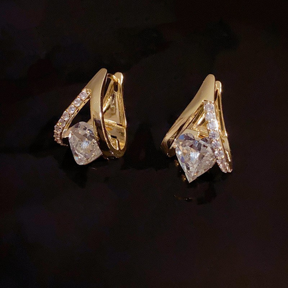 💍 50% RABATT! 💖 Elegante V-Form Herz-Anhänger Creolen – Delikat Design, Hypoallergena & Perfekt För Romantiska Tillfällen Eller Vardagslyx ✨