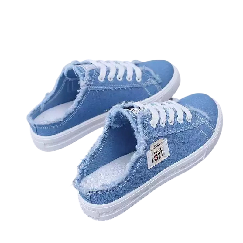 👟👖 Damen Denim Mule Sneakers – Leichter Schlupf, Bequeme Sohle & Perfekt Für Einen Lässigen Sommerlook ☀️