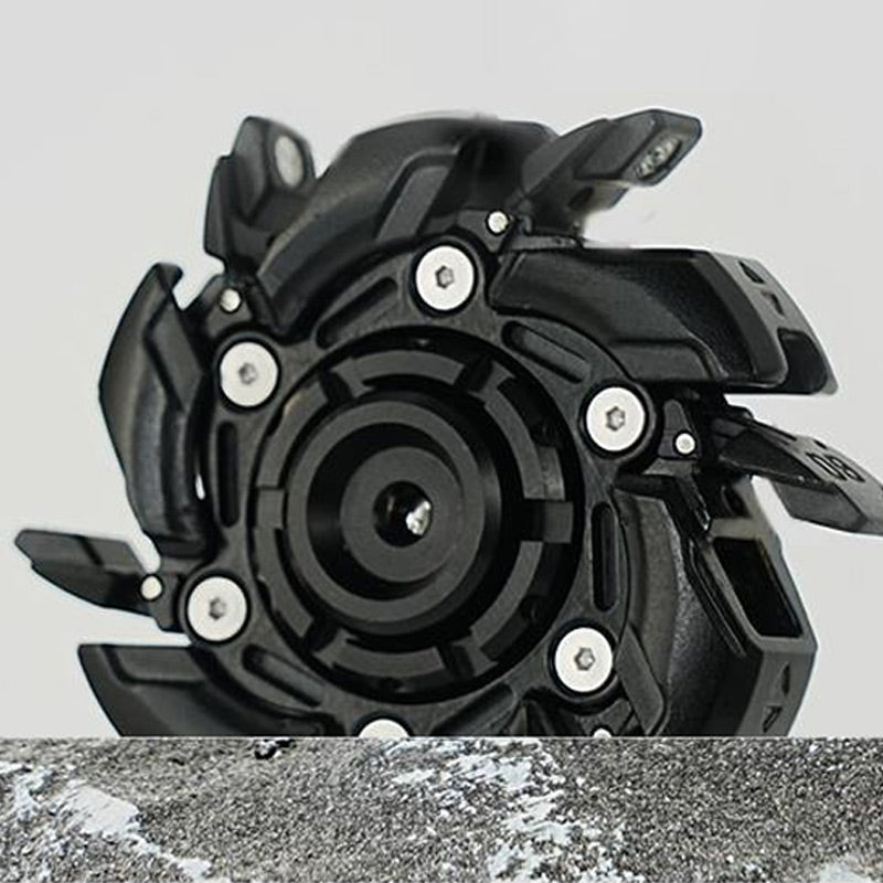 Kreativer Fidget-Slider mit offener Panzerung und Kreisel