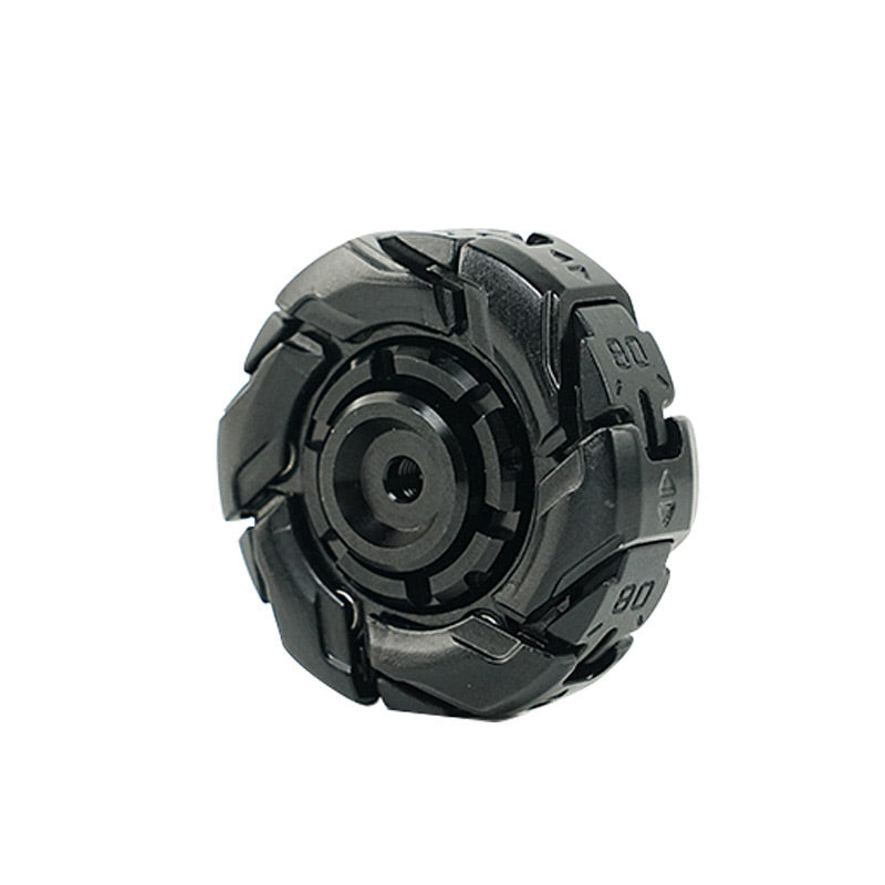 Kreativer Fidget-Slider mit offener Panzerung und Kreisel