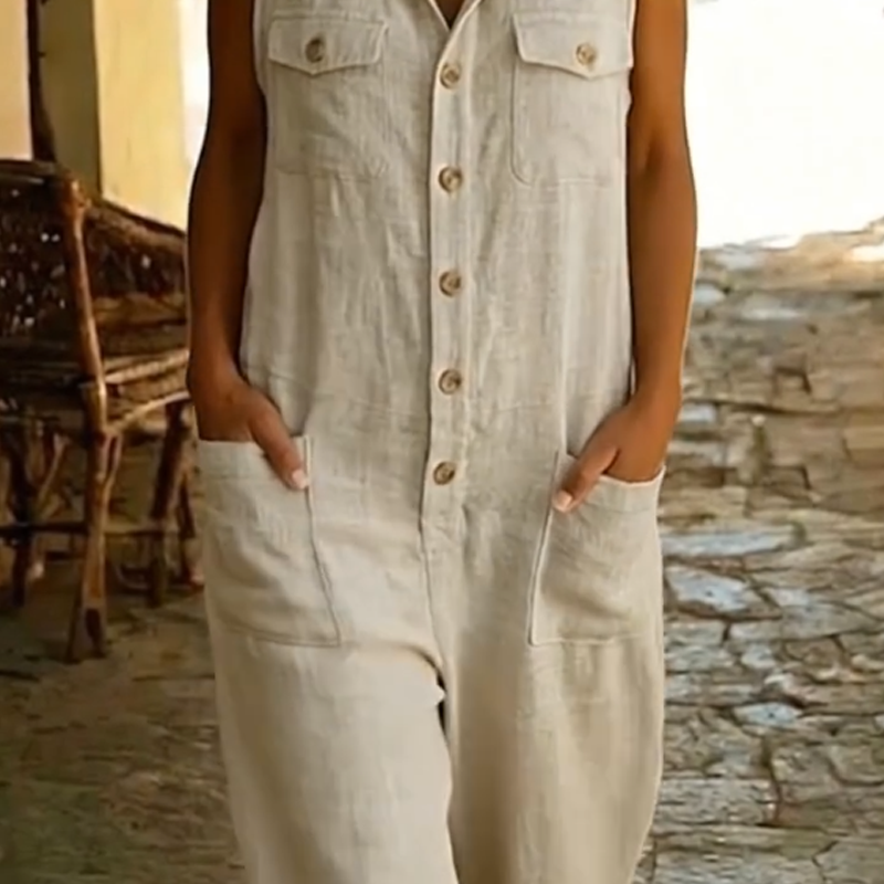 🎁2026 Neuheiten 50 % Rabatt💥Lässiger, ärmelloser Jumpsuit mit Kapuze für Damen