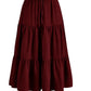 🌿50% Rabatt !! Damen Casual gestaffelter A-Linien-Maxirock mit Kordelzug-Taille