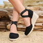 🌿50% Rabatt !! Geschlossene Espadrille-Keilabsatzsandalen für Damen