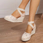 🌿50% Rabatt !! Geschlossene Espadrille-Keilabsatzsandalen für Damen