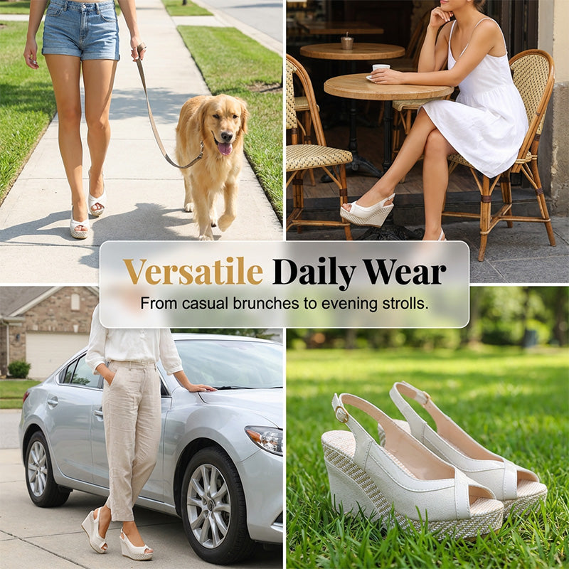 👡 LIMITED-TIME 40% RABATT! 🌸 Damen-Keilsandalen mit Zehensteg – Plattform, Atmungsaktiv, Rutschfeste Sohle 🌴