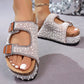 👠Glitzer-Pantoletten für den Sommer: Ergonomisches Fußbett & Brillanter Glanz⭐