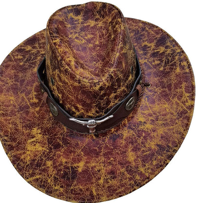 🏆  50% Rabatt !! ✨Vintage-Cowboyhut mit breiter Krempe und Riemen