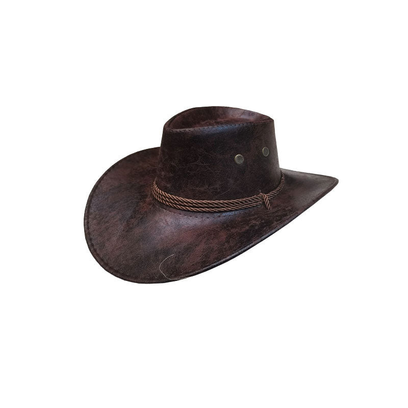 🏆  50% Rabatt !! ✨Vintage-Cowboyhut mit breiter Krempe und Riemen