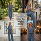 🌿50% Rabatt !!☁️ Damen ärmelloses Top und weite Hosen Set