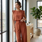 🌿50% Rabatt !!☁️ Damen ärmelloses Top und weite Hosen Set