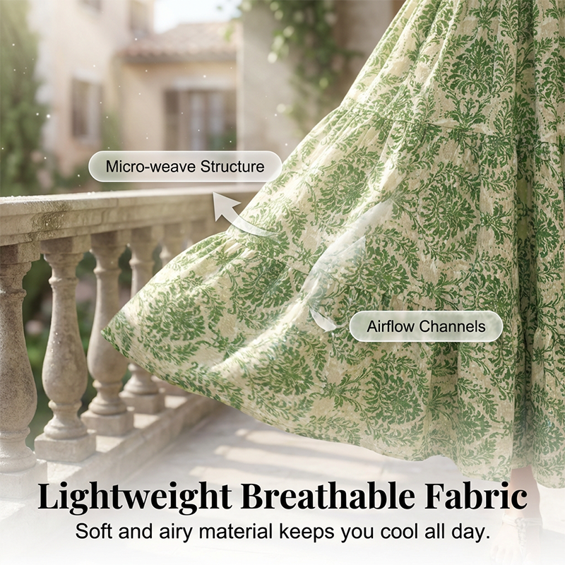 ✨ 50% RABATT! 💃 Maxikleid Damen – luftig-leichtes Baumwollmischgewebe, V-Ausschnitt & sommerlicher Charme – Bequem, elegant & perfekt für warme Tage am Strand oder in der Stadt 🌞