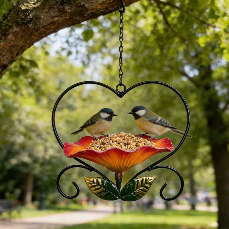 💖Herzförmiger Blumen-Vogelfutterspender