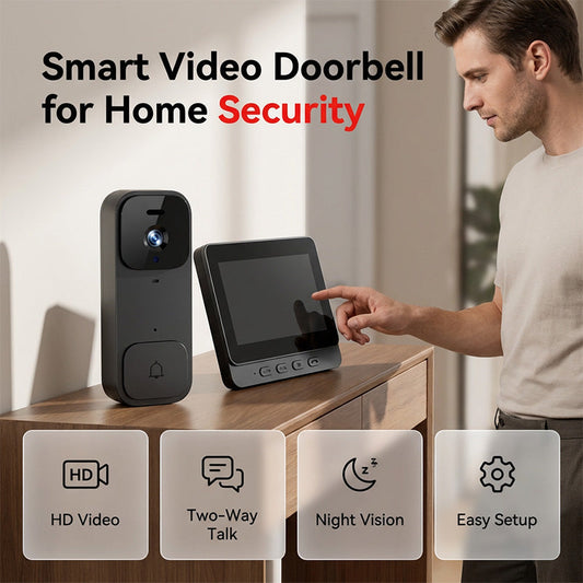🏠 LIMITIERTES ANGEBOT 50% RABATT! ✨ Intelligente Video-Türklingel – Nachtsicht, Zwei-Wege-Audio, Einfache Bedienung 🔔